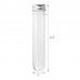 FixtureDisplays® 10 PCS 50ml (1.8 Oz) Clear Plastic Round-bottom Test Tubes with Screw Caps for Bath Salt Candy Storage,Sample Vial,Water Tight Seal,Scientific Experiments,0.97 X 6.3